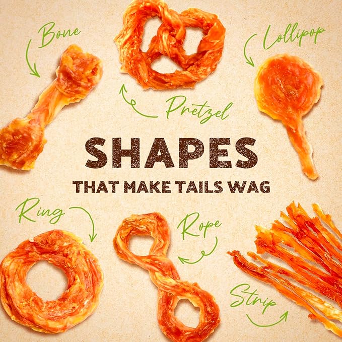 Afreschi Turkey Tendon Variety Pack (M) 10 oz, USA-Sourced Turkey Tendon, All Natural Puppy Chew, Hypoallergenic, Rawhide Alternative-Mewly Pet