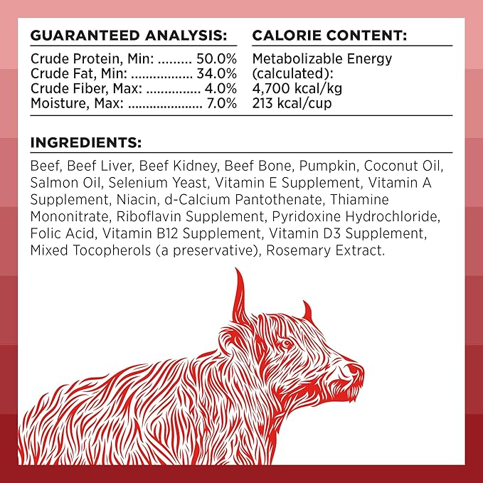 BIXBI Rawbble Freeze Dried Dog Food, Beef Recipe, 26 oz - 98% Meat and Organs, No Fillers - Pantry-Friendly Raw Dog Food for Meal, Treat or Food Topper - USA Made in Small Batches-Mewly Pet