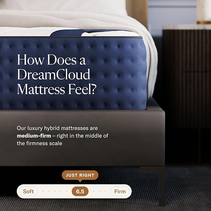 DreamCloud 12" Twin Mattress - Luxury Hybrid Gel Memory Foam - 365 Night Trial - Premium Pressure-Relieving Layers - Forever Warranty - Mattress in a Box - CertiPUR-US Certified