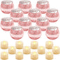 Rtteri 12 Set Votive Candle Holders Wedding Centerpiece Table Decorations Speckled Mercury Glass Votive Candle Holders with Tea Lights Birthday Party Decorations for Home (Pink)