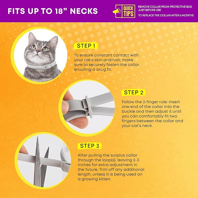 Flea and Tick Prevention Collars for Cats: Effective Pet Flea & Tick Treatment for Cats - Waterproof Adjustable Flea Tick Collars for Large & Small Cat, Outdoor Fleas Ticks Control for Kittens 4 Pack-Mewly Pet