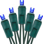 Holiday Essence Blue LED Mini Christmas Lights Set, 60 5mm Memorial Fourth of July Blue String Lights, Green Wire, for Indoor Outdoor Décor, Home, Wedding, Patio, Garden Decorations, UL Certified