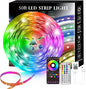 50FT Smart LED Strip Lights, Sync to Music with 40 Key Remote Controller，Lighting Strips with App Control LED Lights for Bedroom,Christmas Lights decration (Multi-Colored, 50FT)