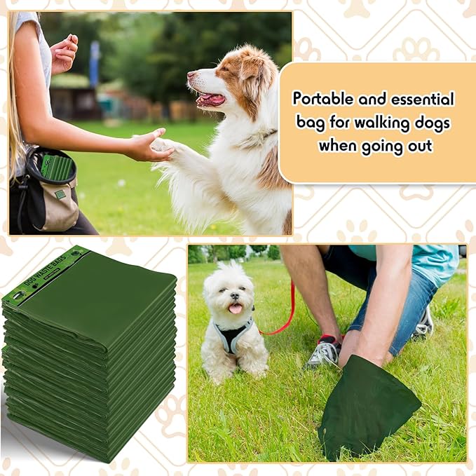 Ireer 5000 Pcs 50 Counts 5000 Pcs Header Bag Bulk Dog Pet Waste Bags Poop Easy Single Pull for Poop Dog Waste Station Fit Hang Hole Dispenser Home Outdoor (Green)-Mewly Pet