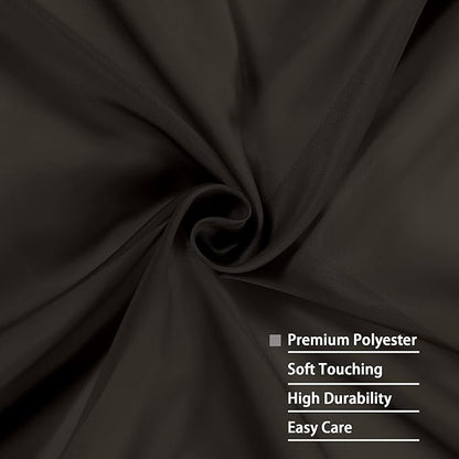 OWENIE Chocolate Sheer Curtains 96 Inch Length, Elegant Sheer Curtains for Bedroom, Window Voile Sheer Curtain Panels/Drapes/Treatment for Living Room, 2Pcs, Each 42" W x 96" L