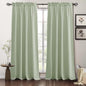 RYB HOME Linen Sheer Curtains and Drapes for Living Room and Dining Room 108 inches Length, Breathable Weave Textured/Rod Pocket Semi Sheer Curtains, Sage Green, W 52 x L 108 inches, 2 Panels Set