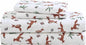 Eddie Bauer- Queen Sheet Set, Cotton Flannel Bedding Set, Brushed for Extra Softness, Cozy Home Décor (Fox Trail Orange, Queen)