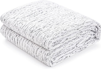 3 Inch Queen Mattress Topper Cover (Only Cover) Mattress Topper Protector Bedding Removable Mattress Encasement with Zippers and Straps