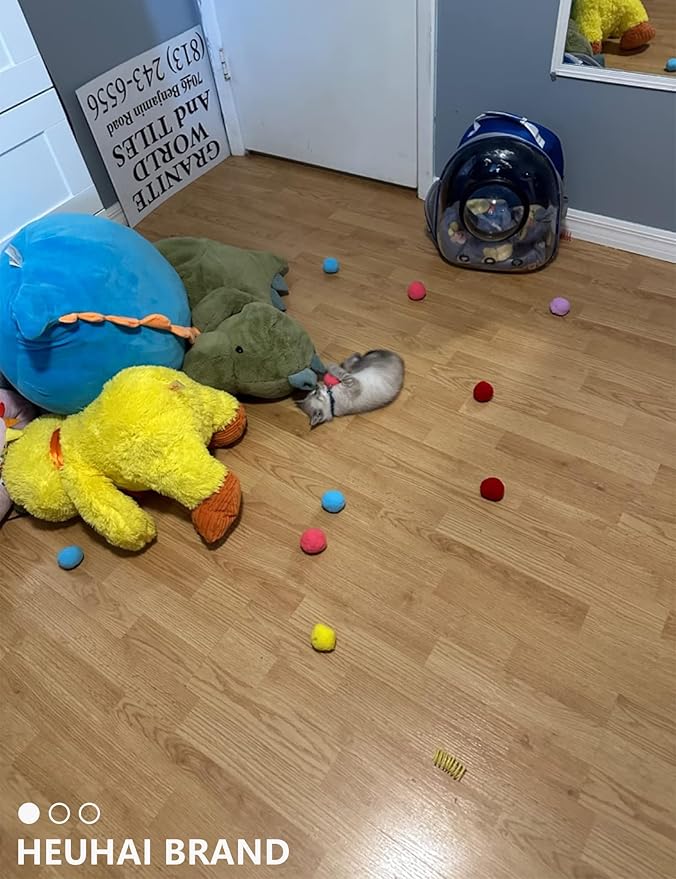 40-Pack Cat Balls – Fun Interactive Toys for Indoor Cats & Kittens (Basic Cat Toy Set)-Mewly Pet