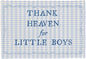 Christian Bible Verse Scripture Rectangular Banner Flag Wall Sign Decor Gift for Baby Boy-Nursery Baby Room Bedroom Decor-Baby,Shower Birthday Christmas Gift-Thank Heaven for Little Boys
