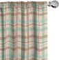 Ambesonne Plaid Window Curtains, Scottish Country Style Tartan with Abstract Design Diagonal Striped Lines, Lightweight Decor 2-Panel Set with Rod Pocket, Pair of - 28" x 84", Mint Green