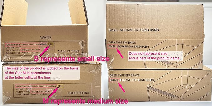 Sfozstra Open Top Litter Box: Black Medium Size with High Sides & Anti Leak Design, Easy Clean Litter Pan for Home Cats-Mewly Pet