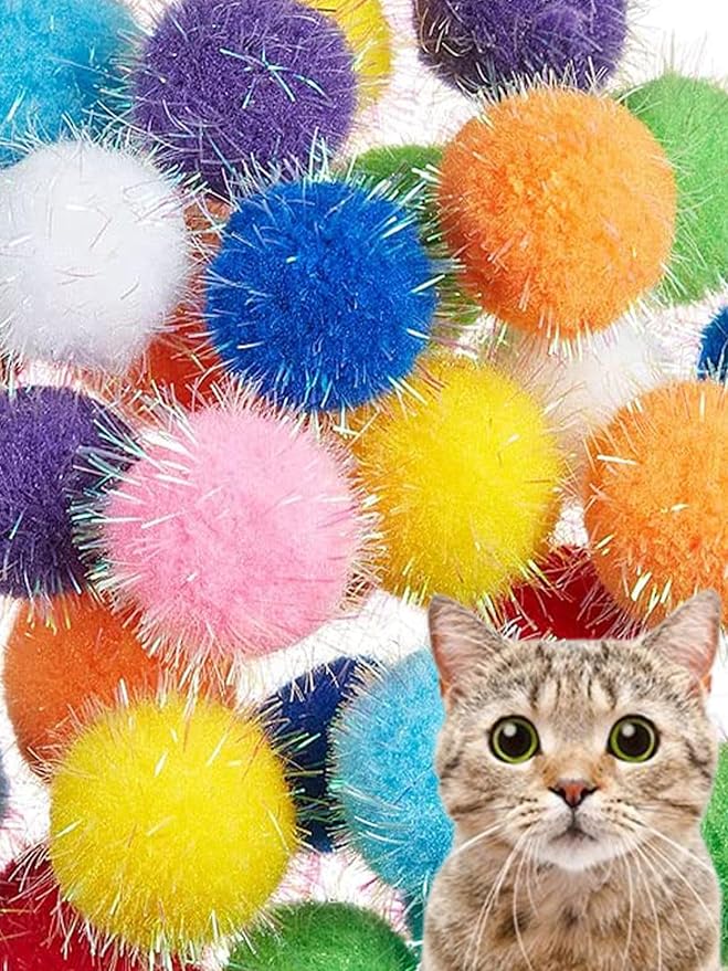 50-Pack Soft Cat Toy Balls – Fun Playtime & Exercise for All Cats (1.5 inch, Cat Toys Mega Set)-Mewly Pet