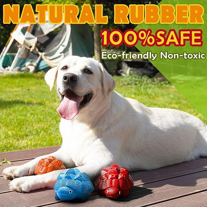 Dog Toys for Aggressive Chewers, Heavy Duty Tough Dog Toy for Large Dogs, Indestructible Squeaky Dog Toys-Mewly Pet