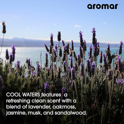 AROMAR Premium Fragrance Oil - Essential Oil for Diffusers & Home Aromatherapy - Cool Waters - 8oz