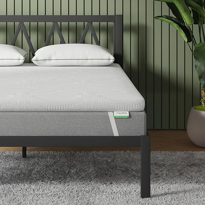 Novilla 3 Inch Mattress Topper King, Ventilated Design Gel Memory Foam Mattress Topper for Back Pain & Pressure Relieving, Supportive & CertiPUR-US Certified