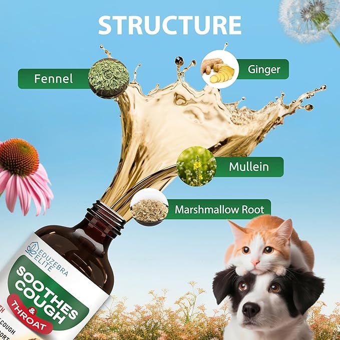 Kennel Cough Drops for Dogs & Cats Cough Relief Dry and Wet Pet Cough Allergy Relief - for Dogs of All Breeds & Sizes-Mewly Pet