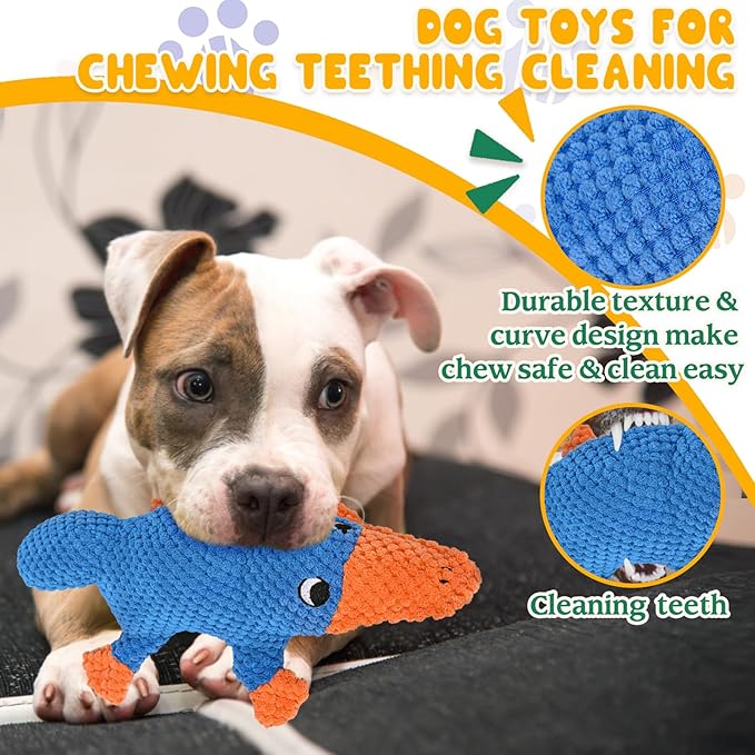 Vitscan Squeaky Dog Toys for Aggressive Chewers Large Breed, Large Dog Toys for Big Dogs, Stuffed Platypus Tough Plush Dog Toy,Interactive Dog Chew Toy/Puppy Chew Toys/Pet Toys for Small Dogs-Mewly Pet