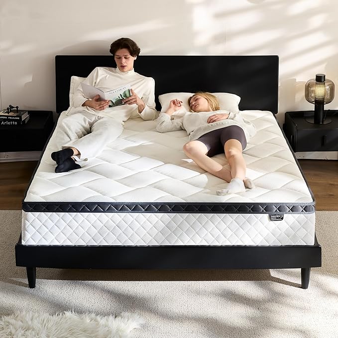 Full Size Mattress in a Box, 12 Inch Hybrid Mattress with Individual Pocket Spring & Memory Foam, Soft, Motion Isolation, Medium Firm Comfort for Pressure Relief, CertiPUR-US Certified