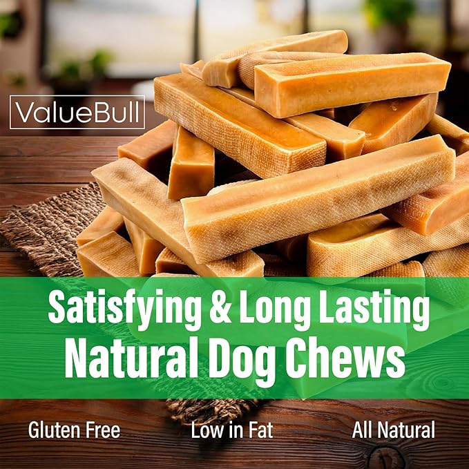 ValueBull Himalayan Yak Cheese Dog Chews, Extra Large, 50 ct Wholesale Pack - Long Lasting for Aggressive Chewers, All Natural, Healthy & Safe, Low Odor Nepal Yak Milk Chews-Mewly Pet