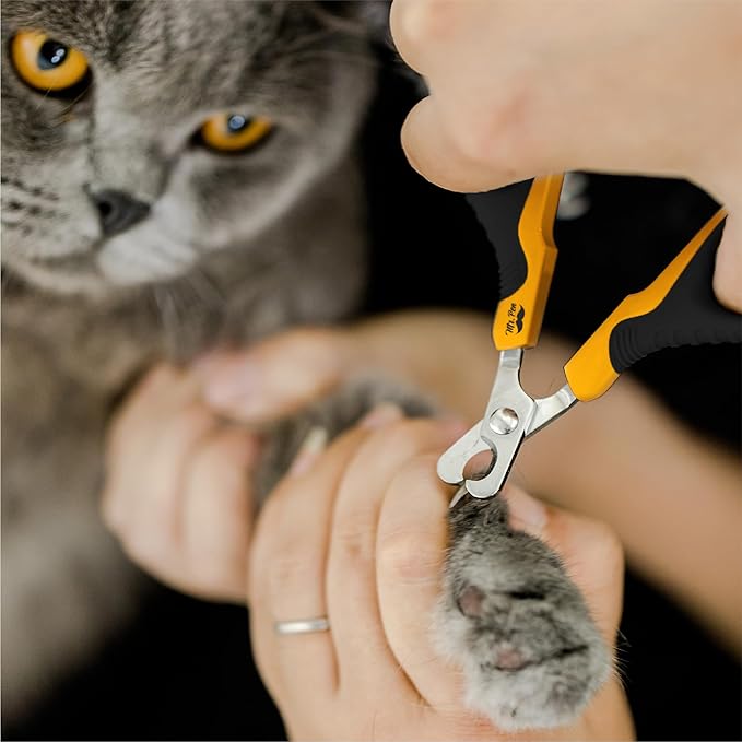 Mr. Pen Cat Nail Trimmer - Cat & Dog Nail Clippers, Claw Trimmer - Orange/Black-Mewly Pet