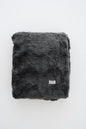 GRACED SOFT LUXURIES Charcoal Faux Fur Throw Blanket | Ultra Soft & Fluffy 50x60 inches | Cozy, Thick & Warm | Perfect for Bed or Couch | Kids & Adults
