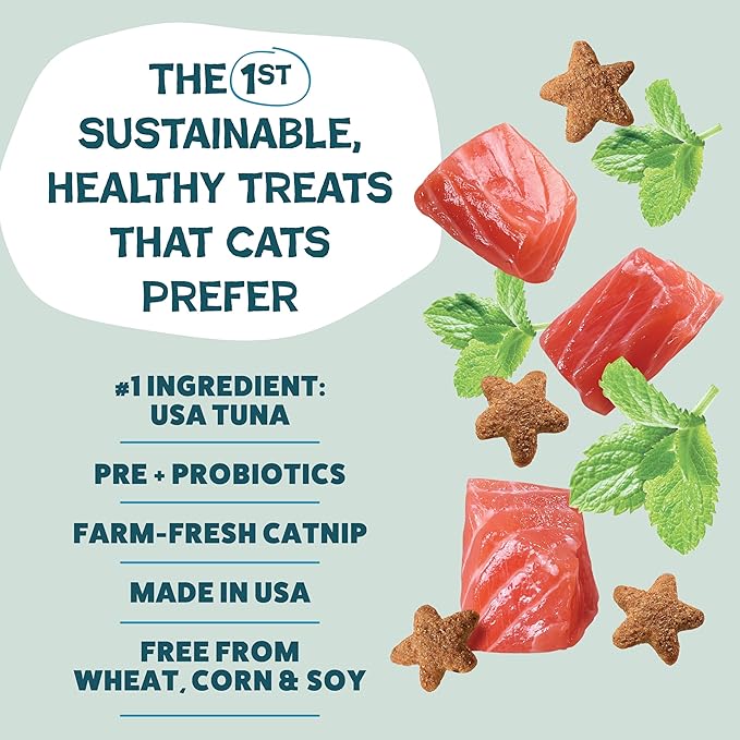 Shameless Pets Crunchy Cat Treats - Catnip Treats for Cats with Digestive Support, Kitten Treats with Real Ingredients, Natural & Healthy Flavored Feline Snacks - Fintastic Catnip, 1-Pk-Mewly Pet