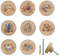 8Pack1.8 Safari Animals Wooden Cabinet Knob Elephant Giraffe Lion Zebra Theme Nursery Room Dresser Drawer Handle Pulls and Knobs