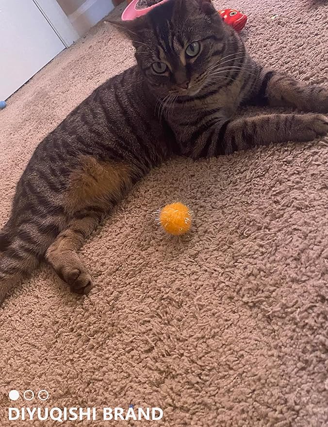 100-Pack Cat Toy Balls – Soft Fuzzy Toys for All Cats to Play and Exercise Indoors (1.5 inch, Cat Toys Pro Collection)-Mewly Pet