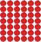 Auihiay 64pcs Hydrangea Artificial Flowers, Red Fake Hydrangea Flowers with Stems, Artificial Hydrangea Flowers for Wedding Centerpieces, Home Garden Party Decoration (Red)