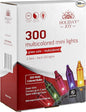 Holiday Joy Christmas Lights for Tree - 300 Count, Multicolor, Mini String Lights with Green Wire for Outdoor and Indoor Decorations﻿