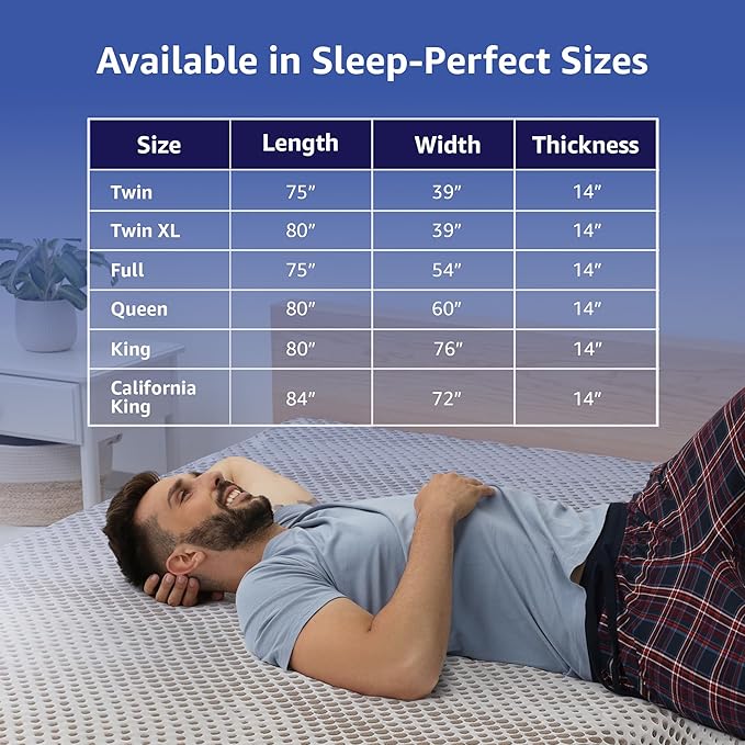ROOST SLEEP 14-Inch Cal King Hybrid Mattress, Medium Firm – CertiPUR-US Certified, Copper-Infused Thermic Cooling Gel Memory Foam for Hot Sleepers + Targeted Support & Pressure Relief, Made in USA