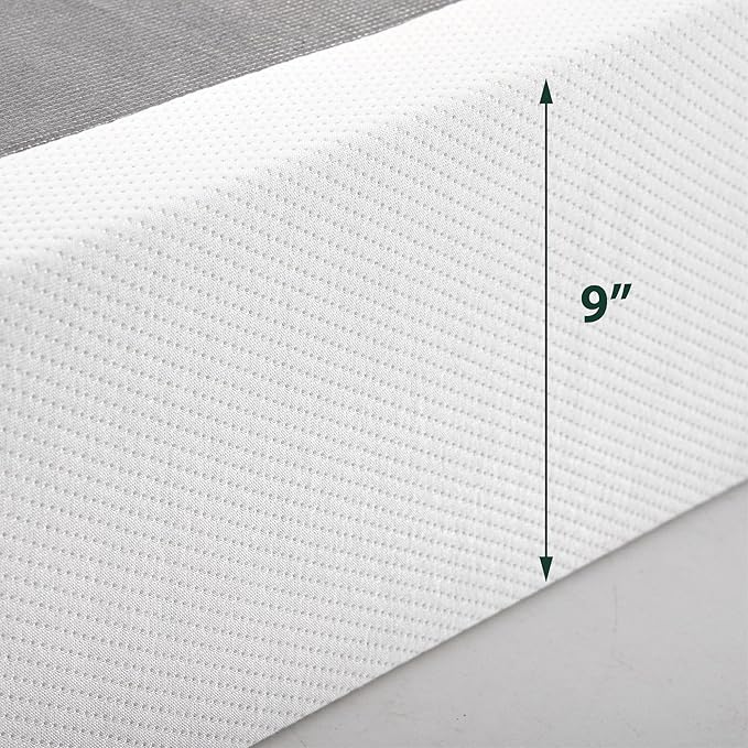ZINUS 9 Inch Box Spring with Cover, No Assembly Mattress Foundation, Sturdy Metal Structure, Twin XL, White