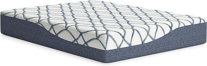 Signature Design by Ashley 12 Inch Chime Elite 2.0 Plush Green Tea Memory Foam Mattress for Cool Sleep and Pressure Relief, Queen, Fiberglass Free, Mattress In A Box