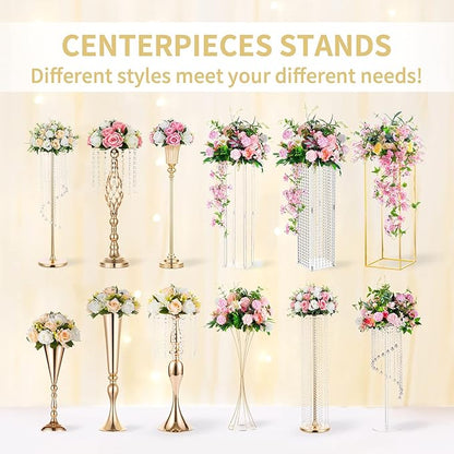 NUPTIO Artificial Flower Centrepieces for Tables - 10 Pcs Large Fake Flowers Roses Balls 15.7 inch Diam- Royal Blue Silk Faux Rose Arrangement Bouquet for Wedding Party Centerpiece Table Decorations
