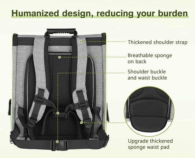 Pecute Pet Carrier Backpack with Shade Cover, Large Cat Carrier Backpack, Expandable Cat Backpack with Breathable Mesh for Medium Large Cats, Small Dogs, Dog Backpack Carrier for Travel Hiking-Mewly Pet