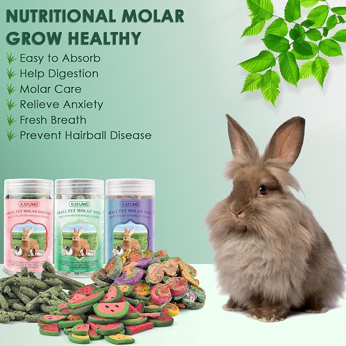 KATUMO Rabbit Chew Treats - 430g Mixed Natural Timothy Hay Pumpkin Carrot Beet Spinach Chew Toys for Rabbit Guinea Pig Hamster Bunny Chinchilla Gerbil Small Rodent Pets-Mewly Pet