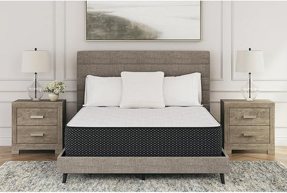 Signature Design by Ashley Limited Edition Plush 12 Inch Hybrid Mattress with Gel Memory Foam and Edge Support for Cool Sleep and Pressure Relief, Queen, Fiberglass Free, Mattress In A Box