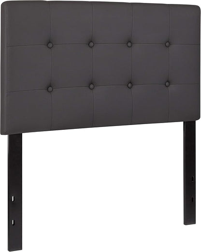 Flash Furniture Lennox Tufted Upholstered Twin Size Headboard in Gray Vinyl