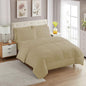 Twin Comforter Set with Sheets - 5-Piece Bedding Collection - 1 Comforter, 1 Fitted Sheet, 1 Flat, 2 Pillowcases - Deep Pocket - Soft & Breathable Premium Quality - Ideal for All Seasons, Taupe