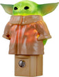 STAR WARS LED Night Light, Baby Yoda Figure, Plug-in, Dusk to Dawn Sensor, Mandalorian, Grogu, UL-Certified, Cute Nightlight for Kids, Bedroom, Bathroom, Hallway, Game Room, Gifts, 53233
