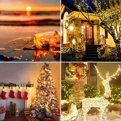 led Fairy Lights Waterproof 16.4ft String Lights Battery Operated for Wedding, Home, Garden, Party, Christmas Decoration (1pc, Warm White 1pc)
