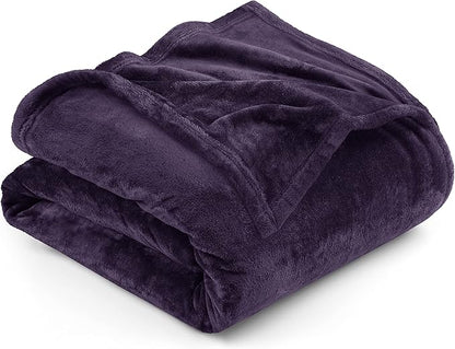 Utopia Bedding Fleece Blanket Twin Size Purple 300GSM Luxury Anti-Static Fuzzy Soft Microfiber Bed Blanket (60x80 Inch)