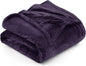 Utopia Bedding Fleece Blanket Queen Size Purple 300GSM Luxury Anti-Static Fuzzy Soft Microfiber Bed Blanket (90x90 Inch)