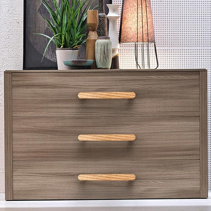 Burlywood Round 7-1/2in 6 pcs Wooden Drawer Pulls Handle pulls for cabinets Kitchen Cabinet Drawer pulls Cabinet Door Pull