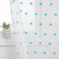 MYSKY HOME Light Blue Pom Pom Sheer Curtains for Girls Bedroom - 45 Inch, Light Filtering, Nursery, Kids Room, Rod Pocket, Cafe Style, Small Window Panels, 52 x 54 in, Set of 2