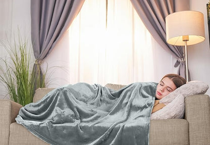 Utopia Bedding Fleece Blanket Twin Size Ash Grey 300GSM Luxury Anti-Static Fuzzy Soft Microfiber Bed Blanket (60x80 Inch)