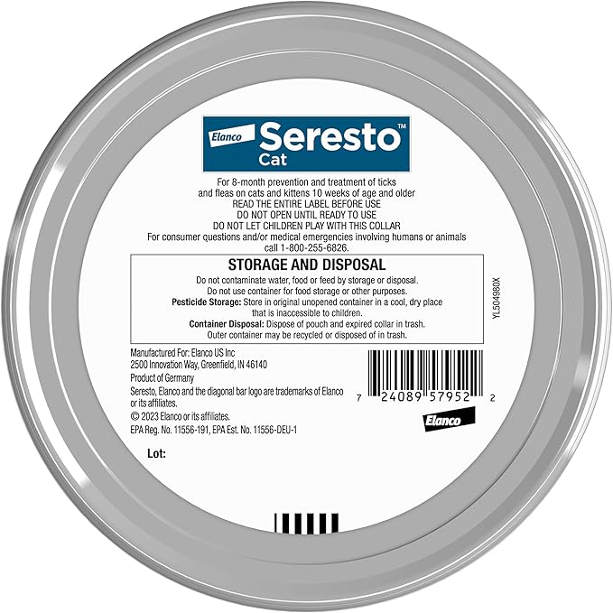 Seresto Cat Vet-Recommended Flea & Tick Treatment & Prevention Collar for Cats | 8 Months Protection-Mewly Pet