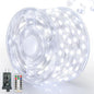Ollny Outdoor Christmas Lights 1000LED 328FT, Cool White Fairy Lights IP67 Waterproof, Plug in String Light with Remote 8 Modes Timer, Xmas Light for Outside Indoor House Tree Decorations