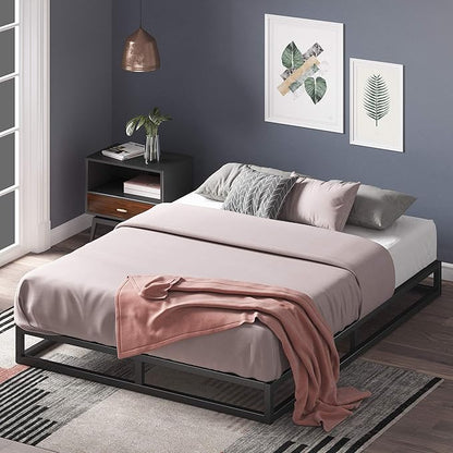 ZINUS Joseph 6 inch Metal Platform Bed Frame, Mattress Foundation, Wood Slat Support, No Box Spring Needed, Sturdy Steel Structure, King